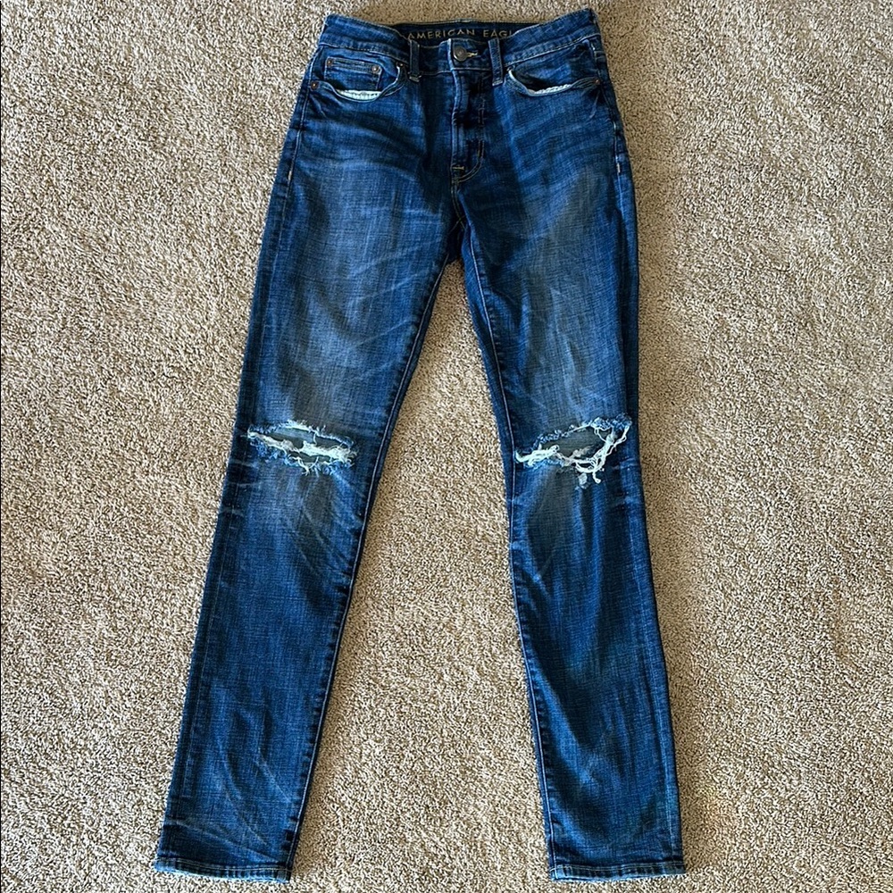 American Eagle ne(x)t level flex Distressed Blue Jeans 29 x 34